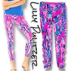 Lilly Pulitzer Luxletic Caille Weekender Legging Multi Free Spirit Womens Size S